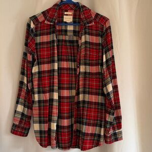 American Eagle Outfitters Red Plaid Flannel Shirt